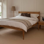 The Cochin contemporary classic wooden bed, here made in Oak