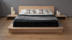 Oregon a contemporary low solid wood platform bed