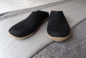 glerups felted wool slippers charcoal
