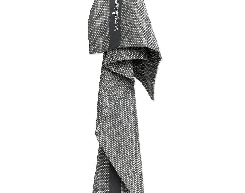 organic cotton Scandi style hand hair towel - dark