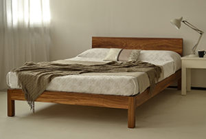 Bespoke Sahara low Wooden Bed made from an African Hardwood