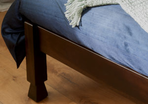 Samarkand wooden bed leg detail view
