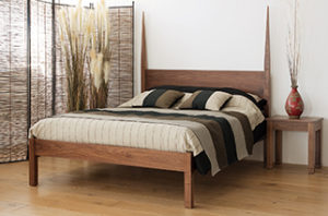 Togo an exotic style solid wooden bed with tall headboard posts