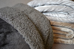 dark grey cosy blanket