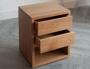 black lotus 2-drawer bedside-open-2