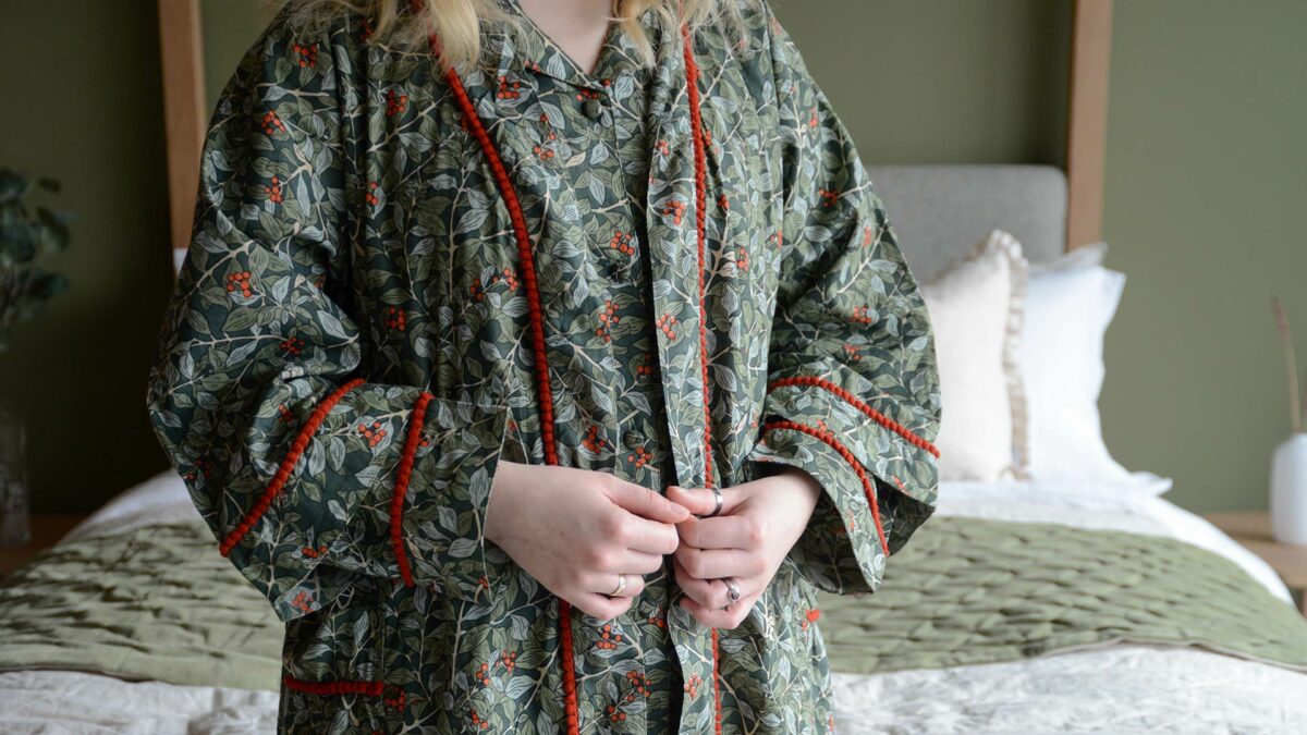 Botanical Berry Kimono - Image 3