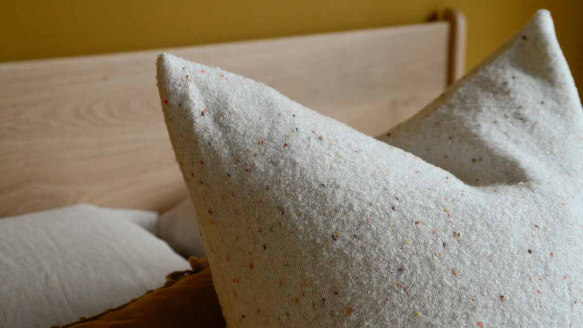 Cosy Flecked Ivory Cushion Cover - Image 3