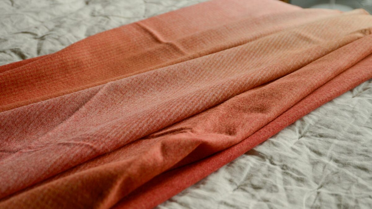Luxury, Gradient Design Throw with Recycled Wool - 5 Colours - Image 9