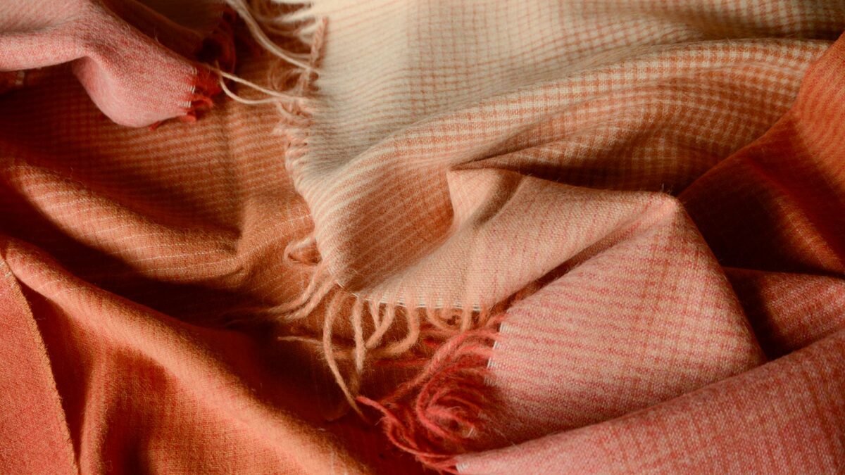 Luxury, Gradient Design Throw with Recycled Wool - 5 Colours - Image 2