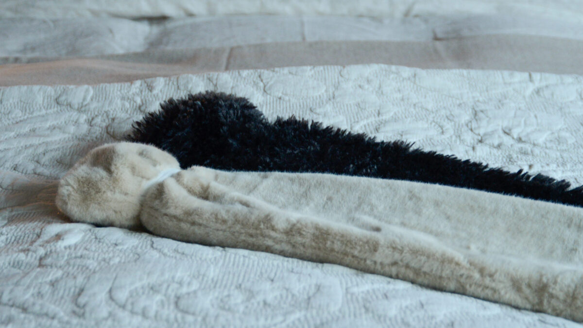 Long Faux Fur Hot Water Bottles - 2 Colours - Image 5