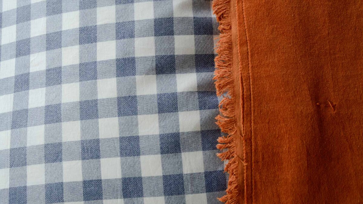 Gingham Cotton Bedding - Berry, Beige or Blue - Image 18