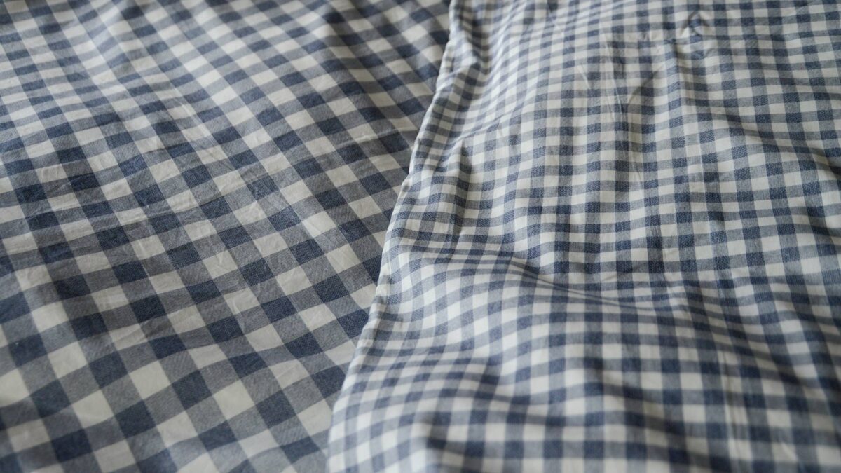 Gingham Cotton Bedding - Berry, Beige or Blue - Image 10