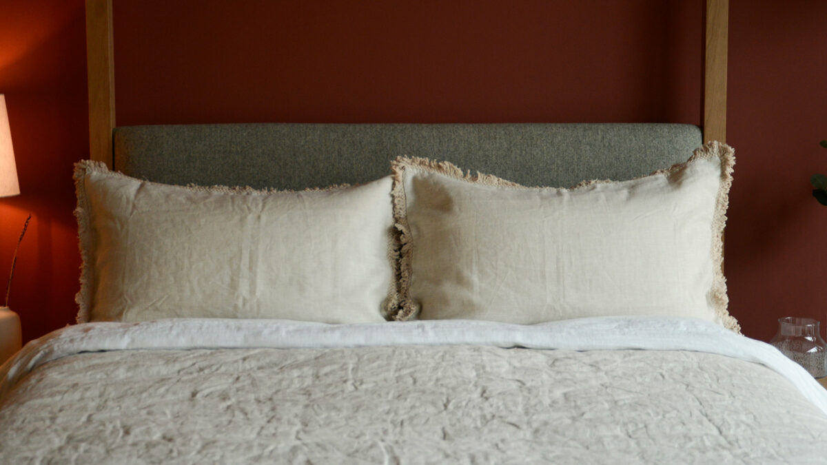 Luxury Linen Bedding in Olive or Stone - Image 16