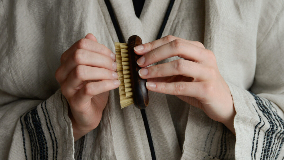 Dark Wood Nail Brush