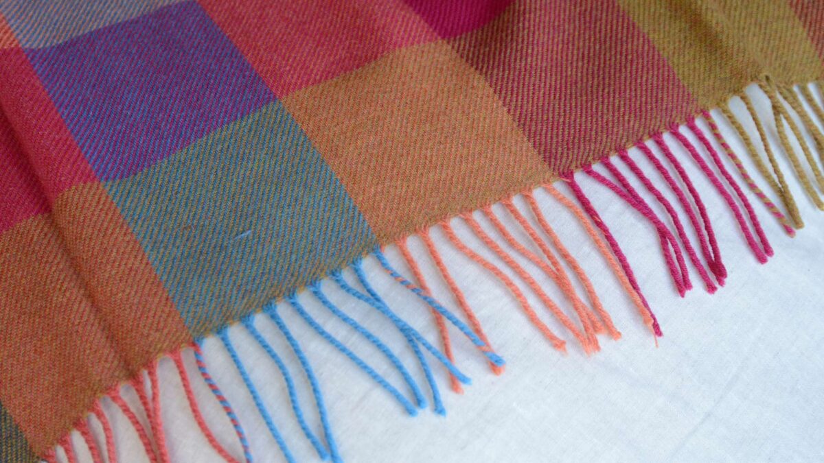 Check Merino Lambswool Throws - Image 4