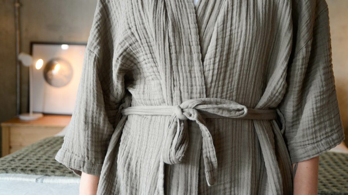 Fine Organic Cotton Bath Robes - Khaki or Clay - Image 8