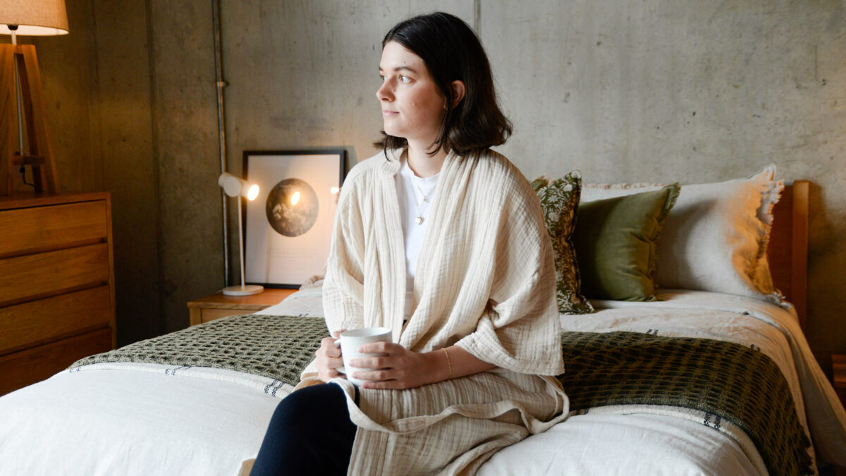 Fine Organic Cotton Bath Robes - Khaki or Clay - Image 5
