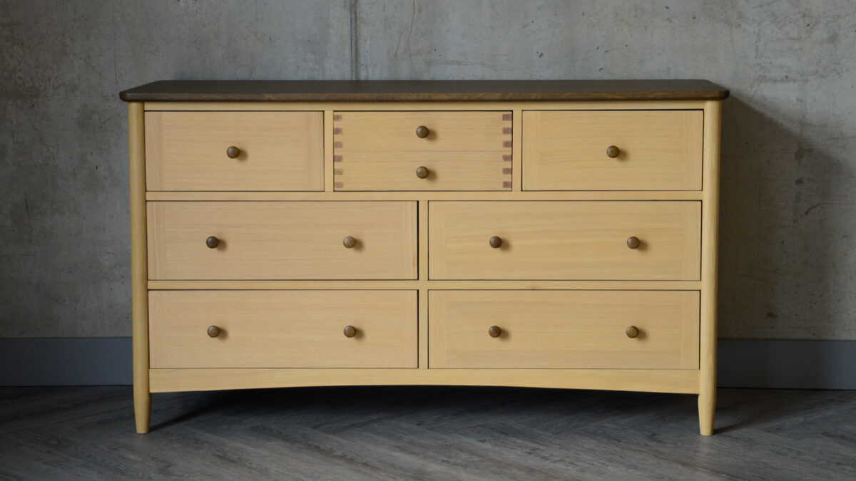 Two Tone Wide Chest of Drawers - Image 2