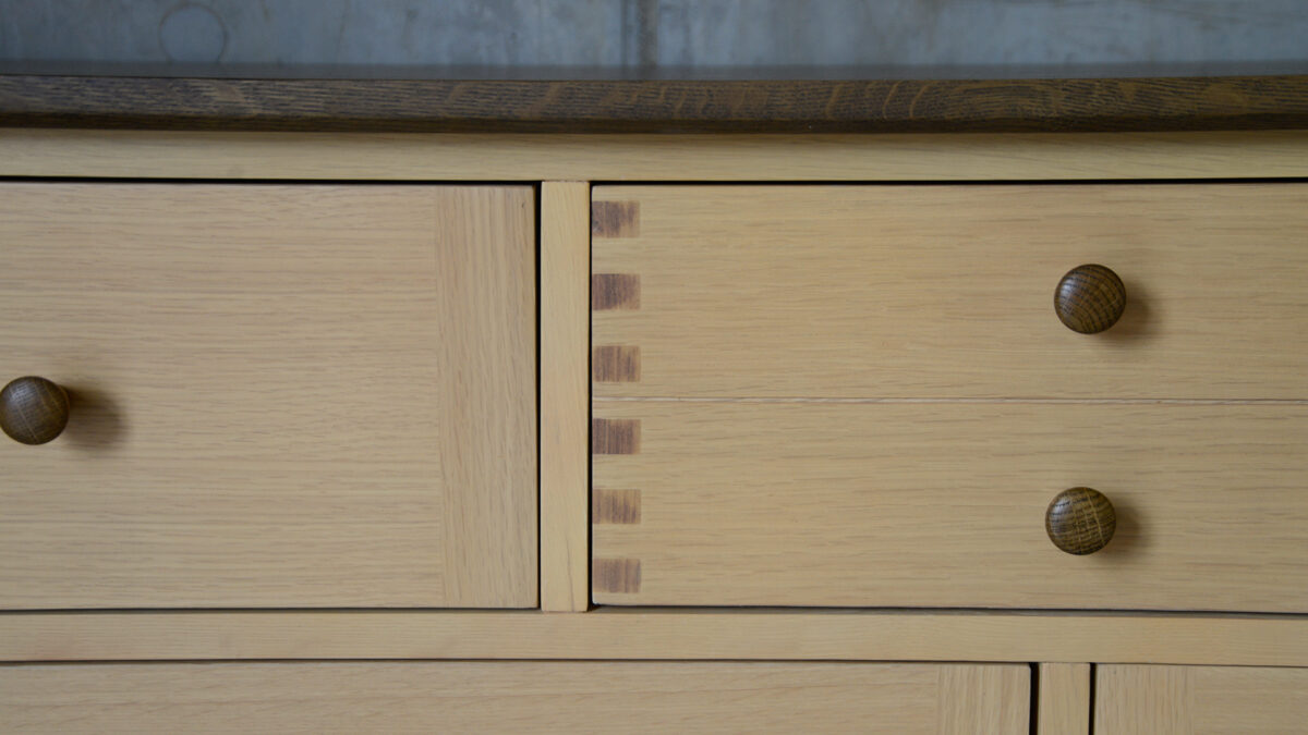 Two Tone Wide Chest of Drawers - Image 4