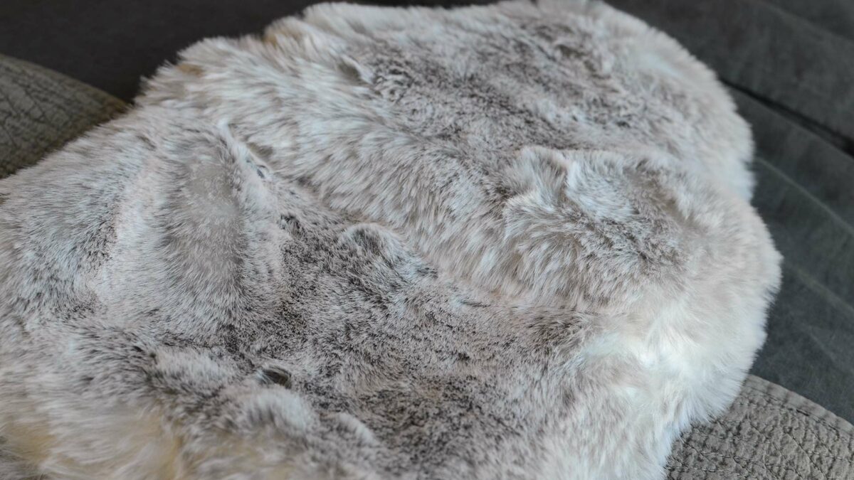 Pale Grey Faux Fur - blush-silver-fox-hotwater-bottle