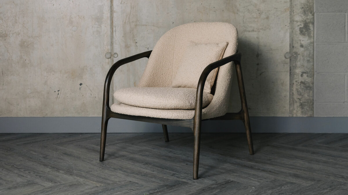 Boucle Armchairs - Ochre or Taupe - Image 2