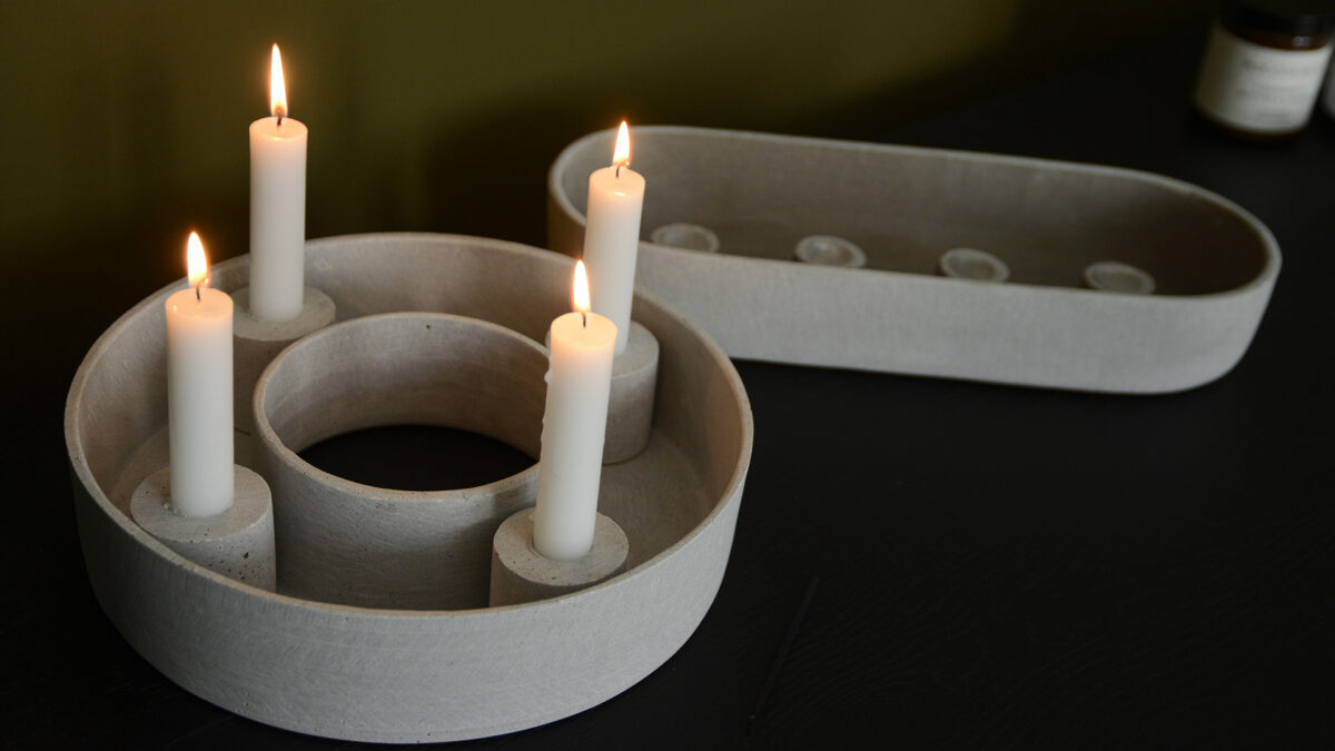 Concrete Candleholders - 2 shapes - Image 2