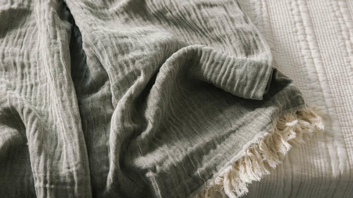 Lightweight Organic Cotton & Linen Throws - 4 Colours - Image 10