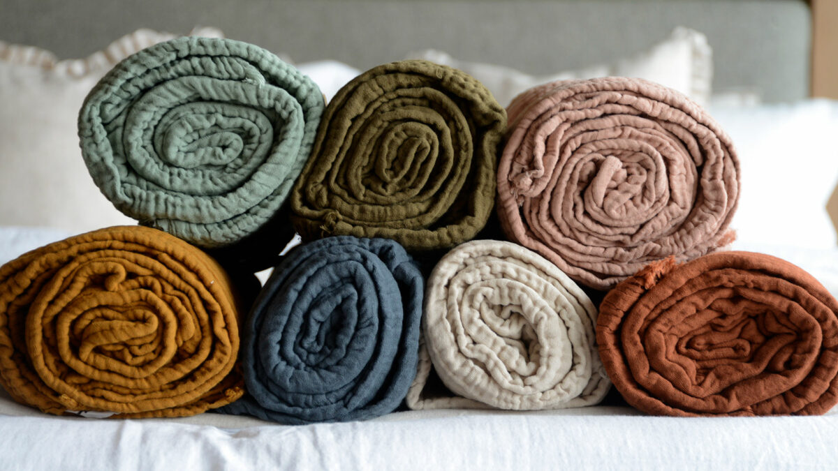 Cotton Muslin Throws - Various Colours - Image 4