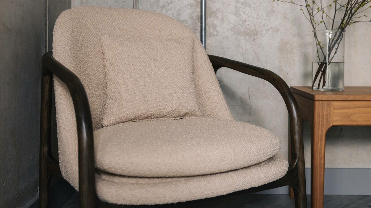 Boucle Armchairs - Ochre or Taupe - Image 10