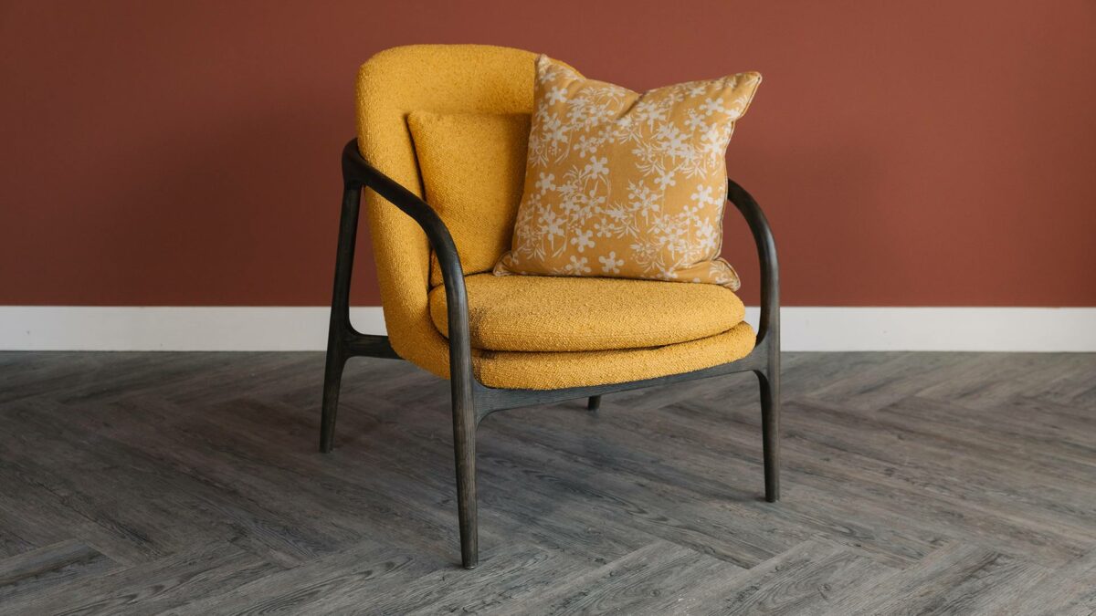 Boucle Armchairs - Ochre or Taupe - Image 9