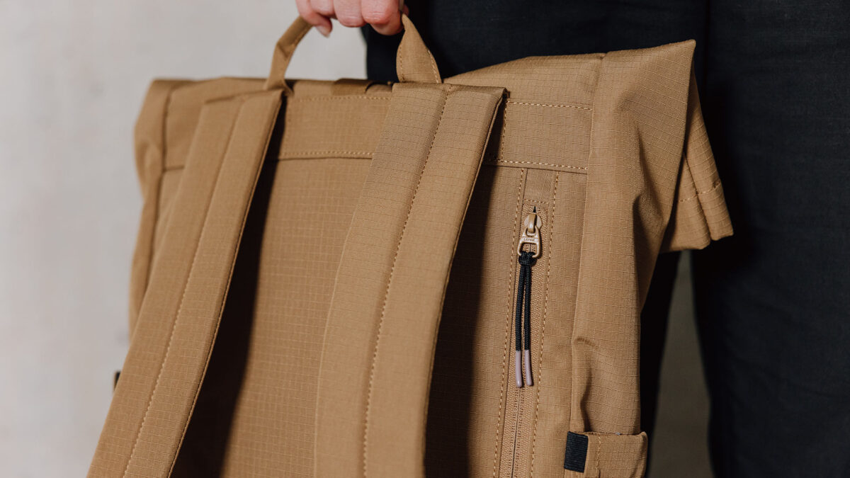 Recycled Polyester Roll-Top Backpacks - 2 Colours - Image 6