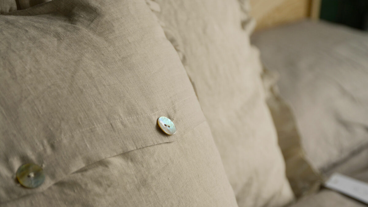 Small Linen Cushions with a Ruffle Edge - Image 6