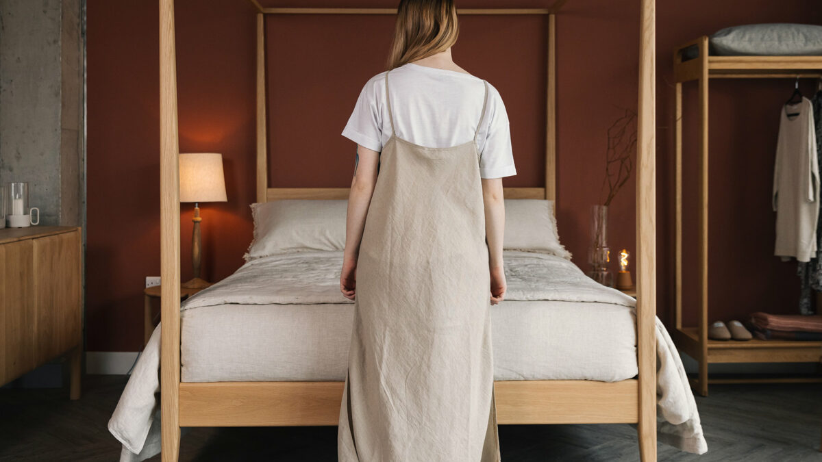 Linen Slip Dress - Image 3