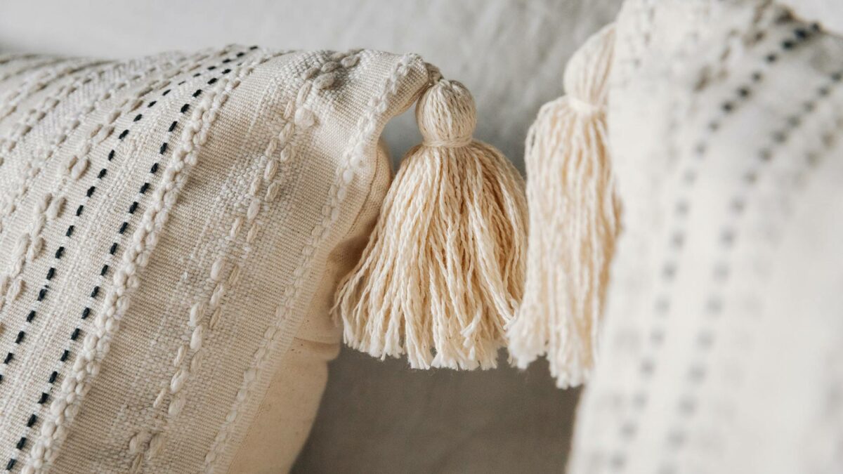 modern embroidered cushions