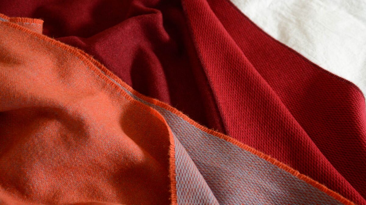Cashmere & Merino Wrap - Red or Orange