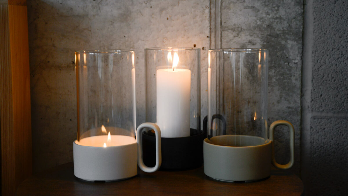 modern ceramic & glass candle holders
