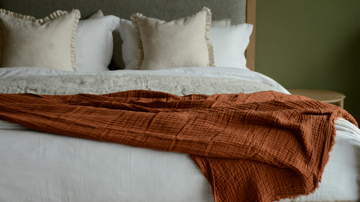 Cotton Muslin Throws - Various Colours - Image 9
