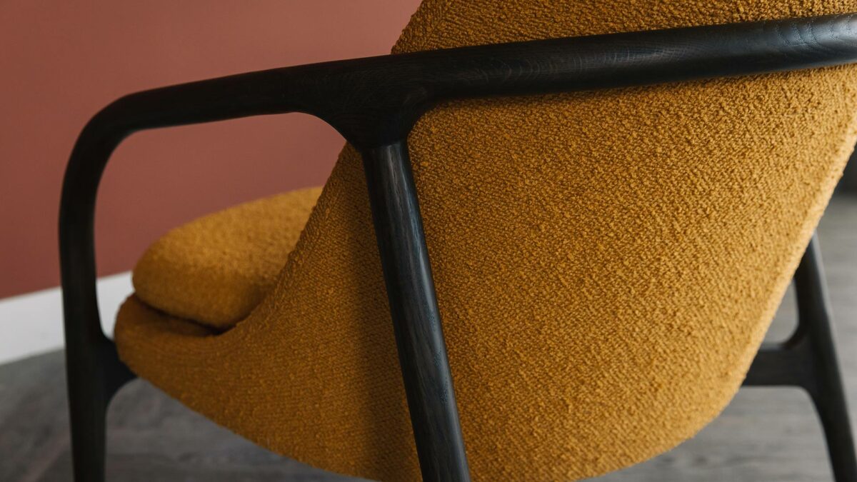 Boucle Armchairs - Ochre or Taupe - Image 11