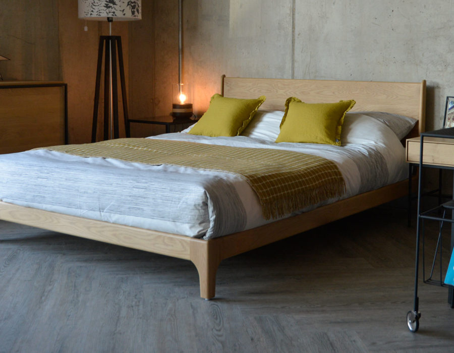 Exclusive low oak Carnaby bed, designed and hand crafted by us in Sheffield.