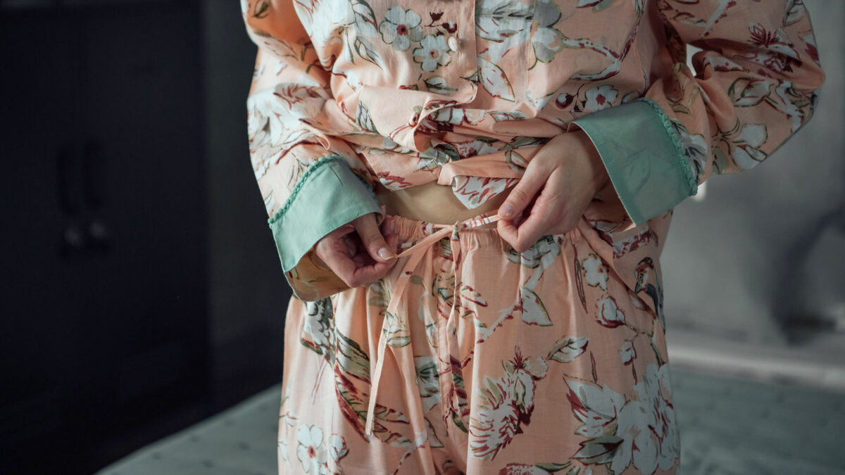 light weight cotton pyjamas floral design in pastel colours