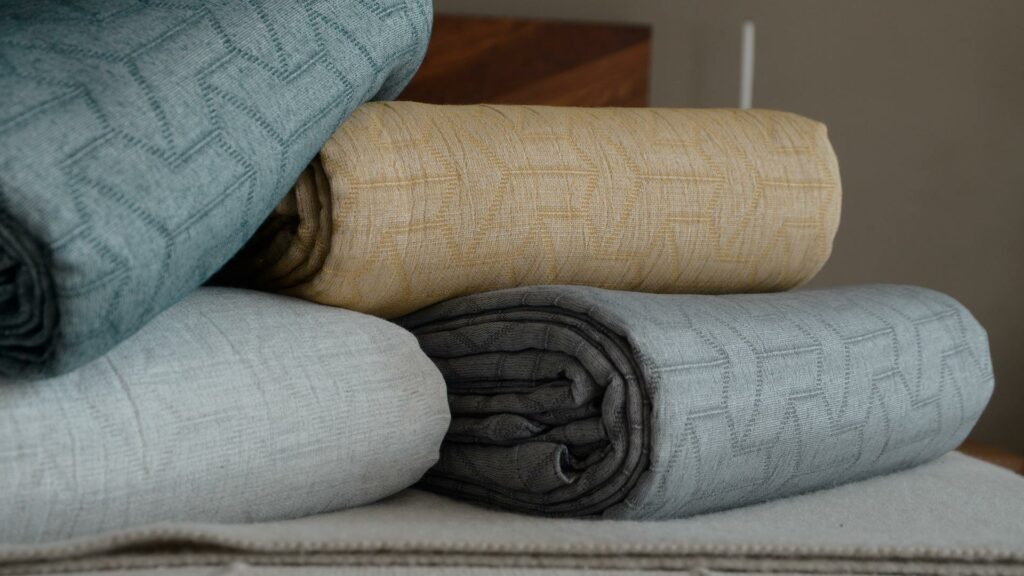 recycled cotton bedspreads in a choice of colours