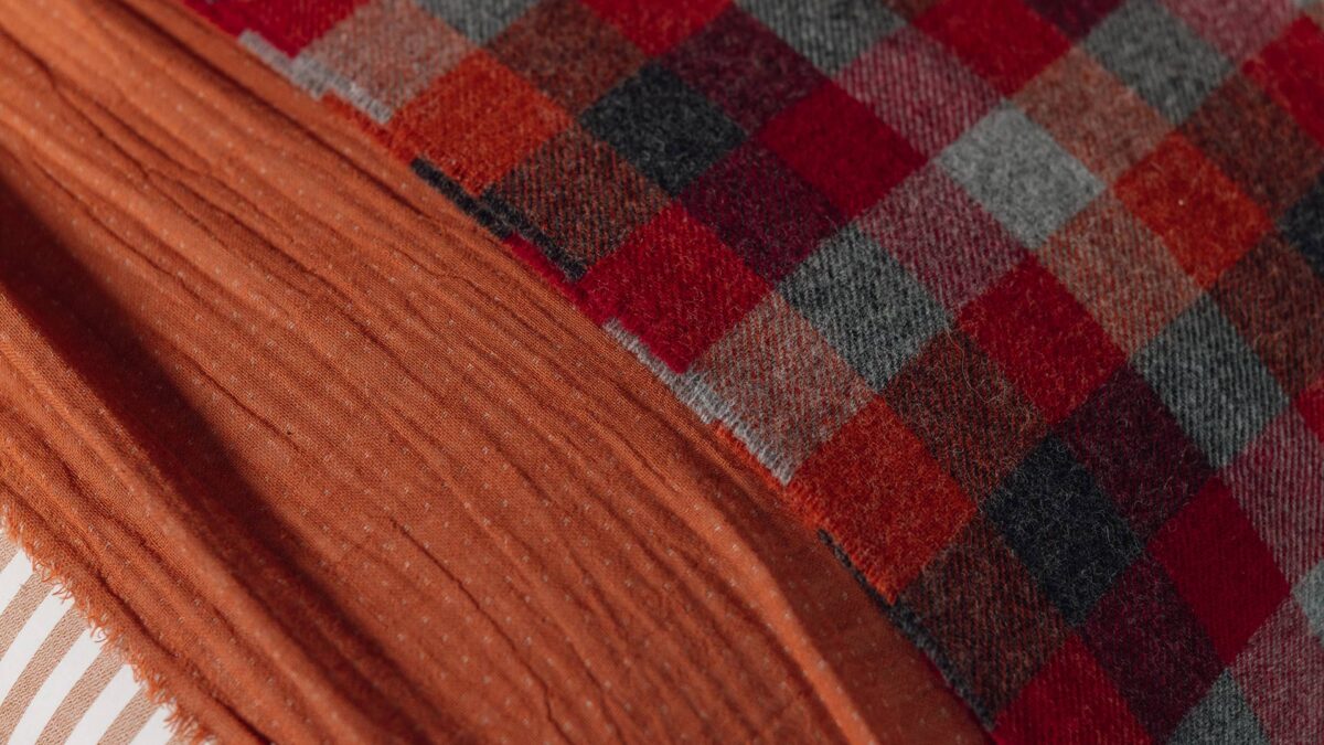 Checked Pure Wool Throws - Reds or Greens - Image 4