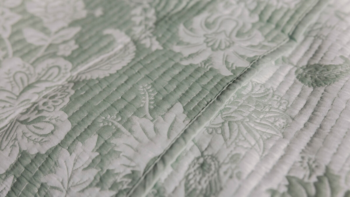 Jacquard Bedspread - Grey or Green - Image 4