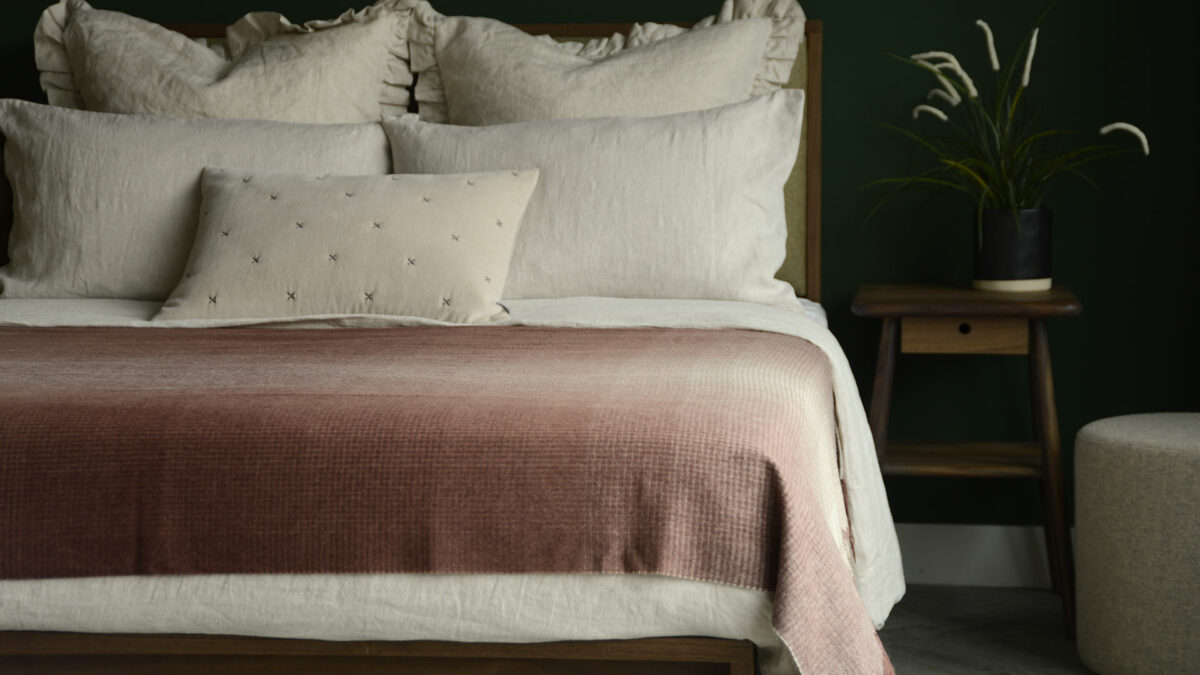 Luxury, Gradient Design Throw with Recycled Wool - 5 Colours - Image 3