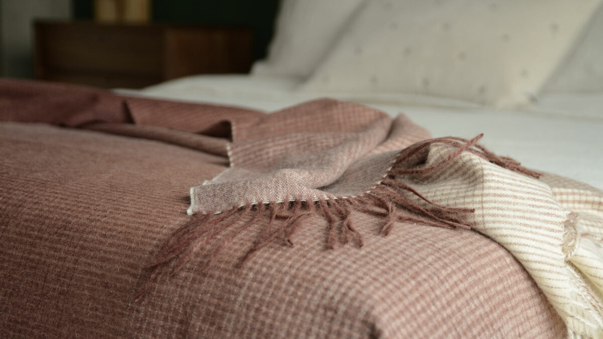 Luxury, Gradient Design Throw with Recycled Wool - 5 Colours - Image 10