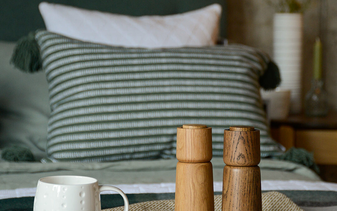 wooden salt and pepper grinders