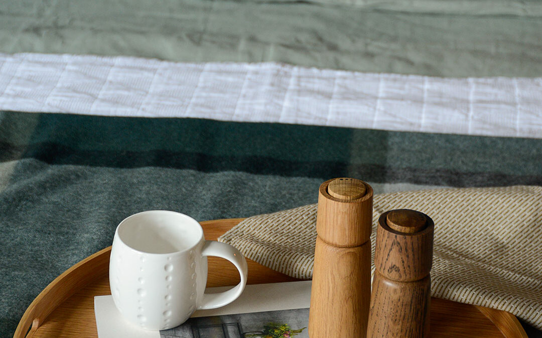 wooden salt and pepper grinders