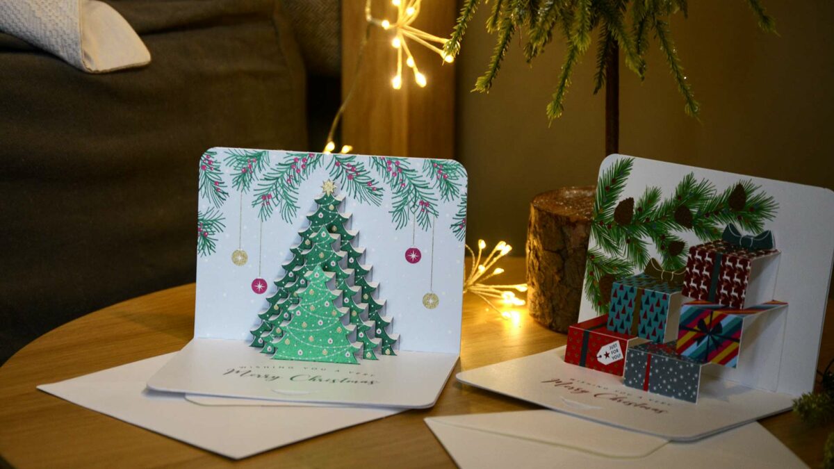 pop up Christmas card pack