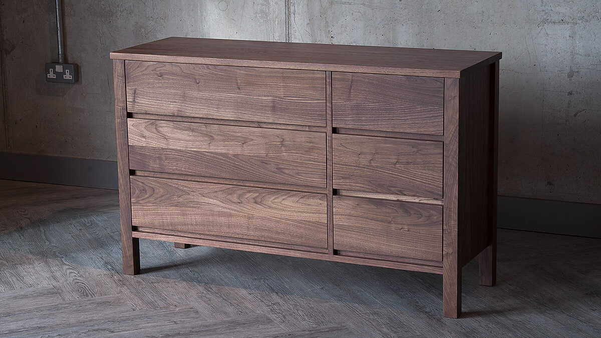 Walnut Shaker 6-Drawer Chest from Natural Bed Company.