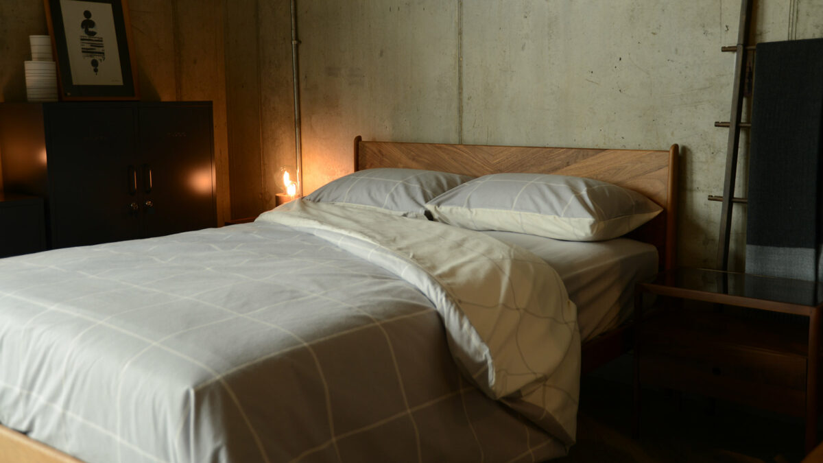 Grey & Ivory Brushed Cotton Duvet Set - Image 3